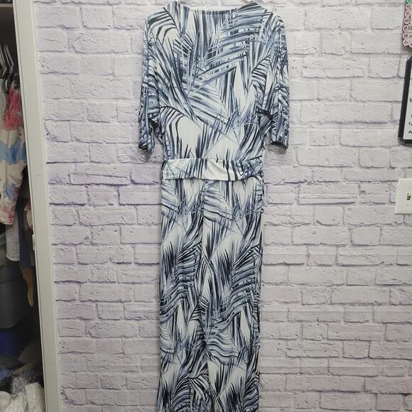 Soft Surroundings Bayside Jumpsuit Size XL Floral Blue White Pantsuit One-Piece - Picture 7 of 10